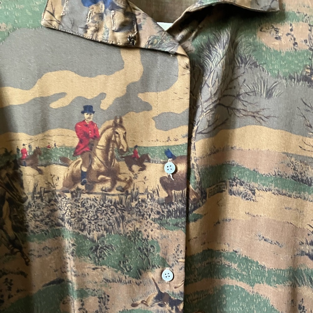 Vintage - Rare - Ralph Lauren Womens Equestrian Hunting Scene - S 4 - Picture 2 of 6